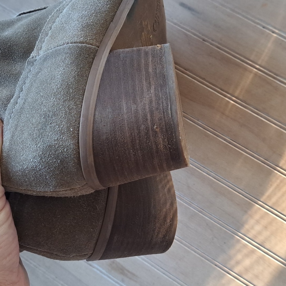 Carlos Santana Leighton Floppy Slouchy Short Heel Suede Leather Ankle Booties - Picture 9 of 12